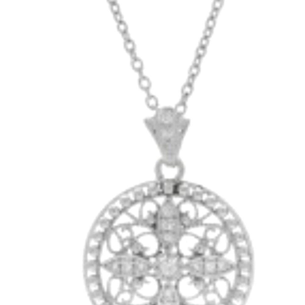 Roberto Coin - Rare- Diamond Medallion- solid 18 kt- Length: 16.25 inches